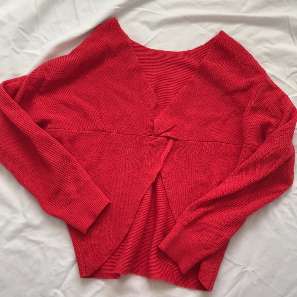 Mango Twist Detail Cropped Sweater